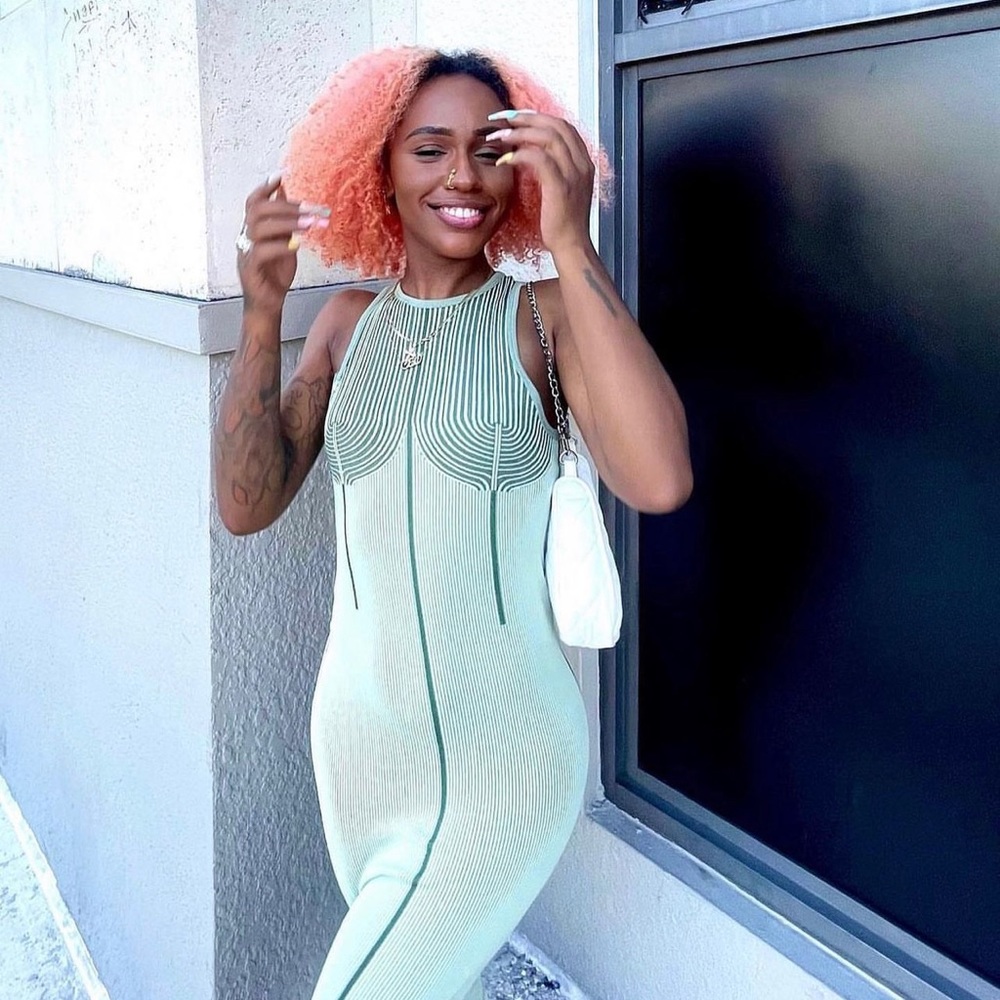 Colorblock Green forever 21 dress